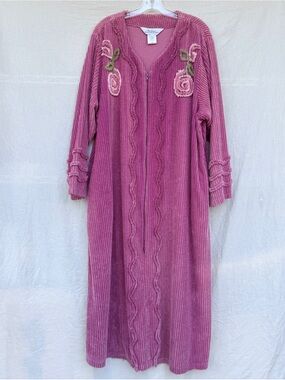 Sz 2x Vermont Country Store Chenille Robe